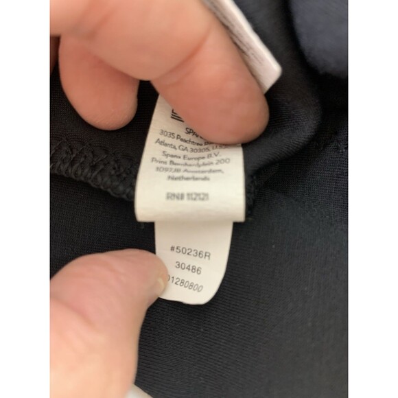 Spanx Pencil Skirt Black Modal Spandex Pull On Side Slits Stretch Womens Large - Picture 12 of 12